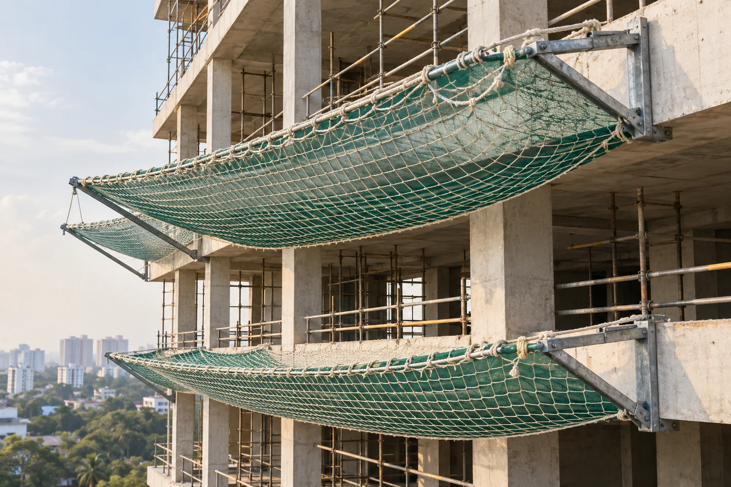 Construction Safety Nets installation example